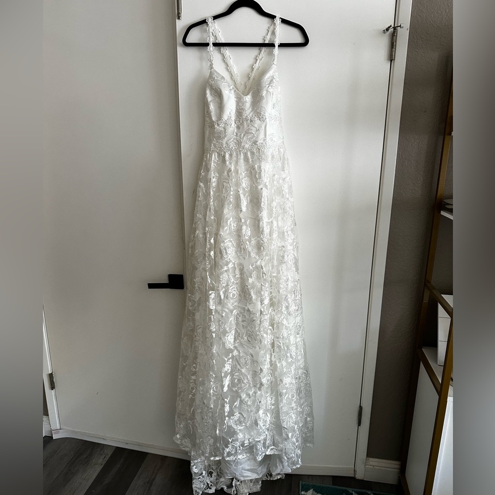 Lace elopement dress